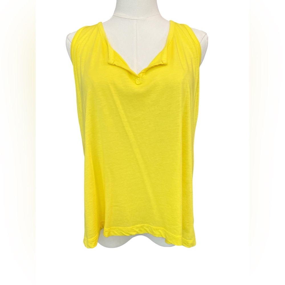 💛 EUC SPLENDID Neon Yellow Hi-Low Tank Top | Women’s Sz M